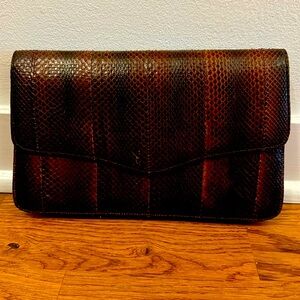 Vintage snakeskin clutch